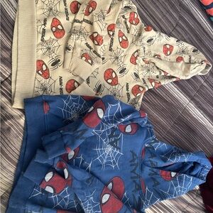 Marvel Spider-Man Kids Hoodies - Cream and Blue